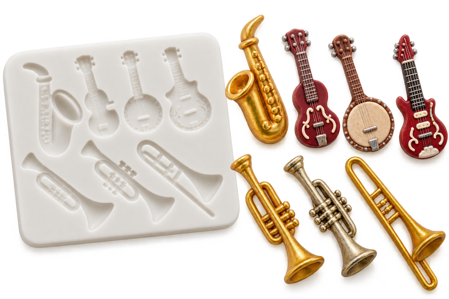 Silikonform Musikinstrumente