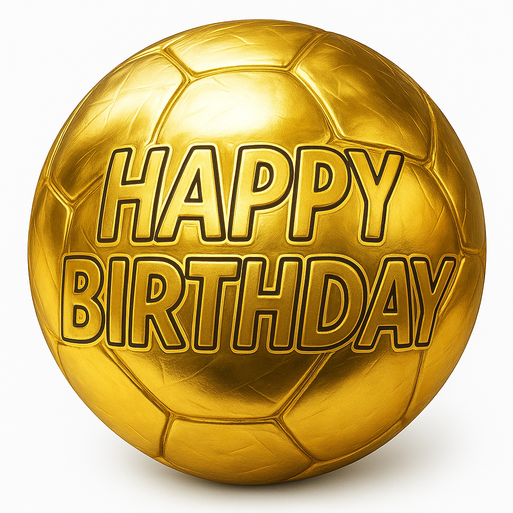 Tortenaufleger Fußball Gold