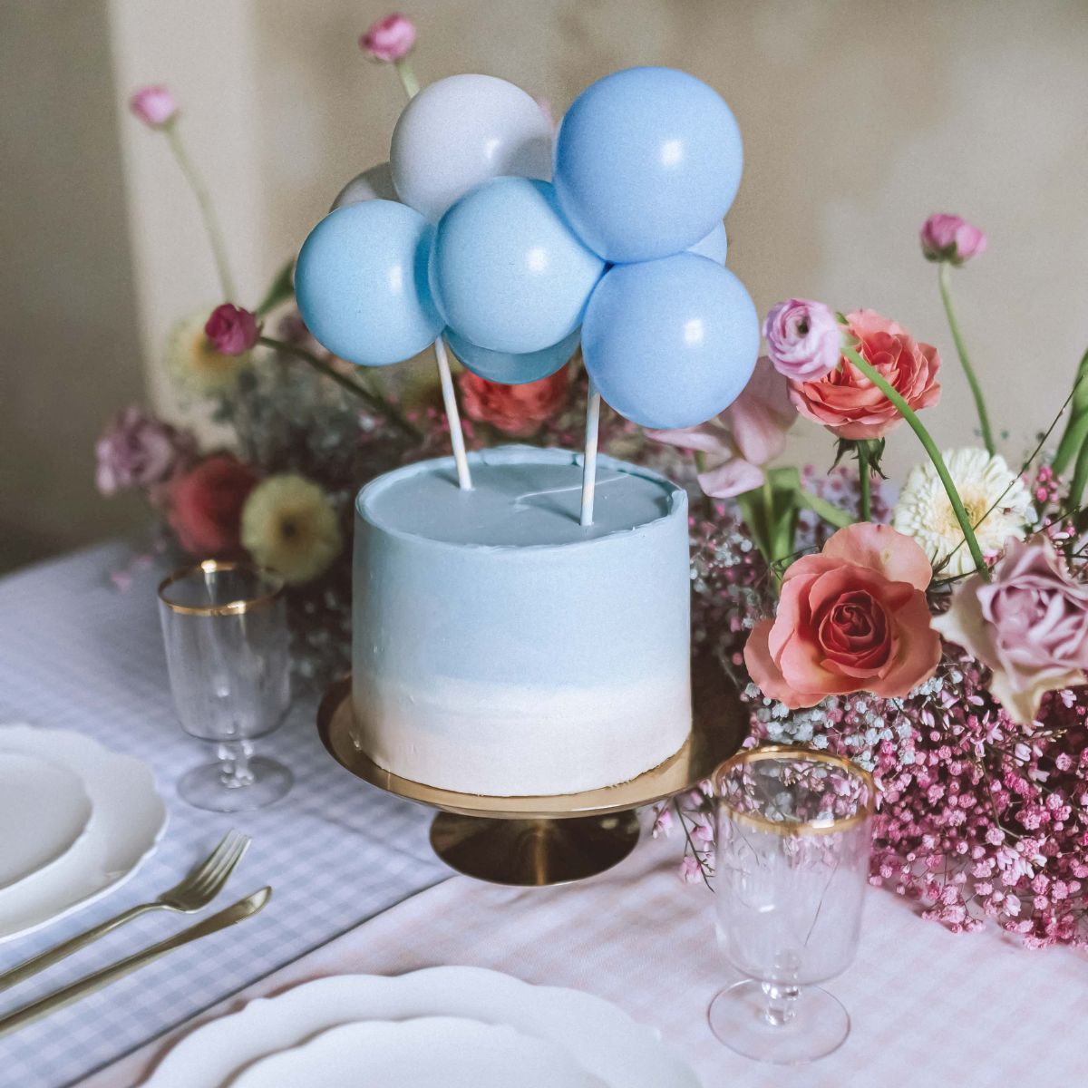 Cake Topper - Luftballon blau