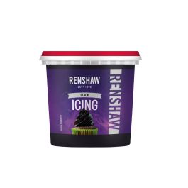 Renshaw Ready to Use Icing Black 400 g – Gebrauchsfertige Eiweißspritzglasur Schwarz