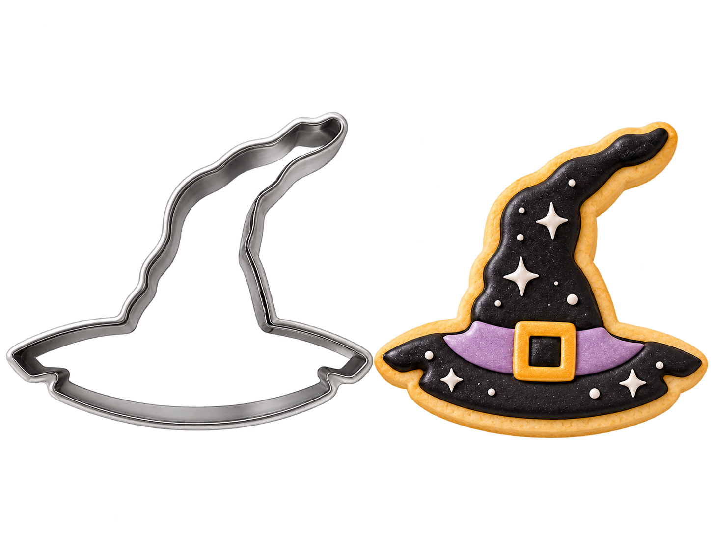 Ausstecher Hexenhut 4,5 × 6,5 cm A17 – Halloween Keksausstecher
