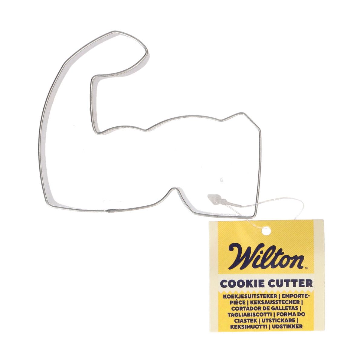 Wilton Keksausstecher Muskel 8 cm – Edelstahl Ausstechform für Kekse, Fondant & Fitness-Motive