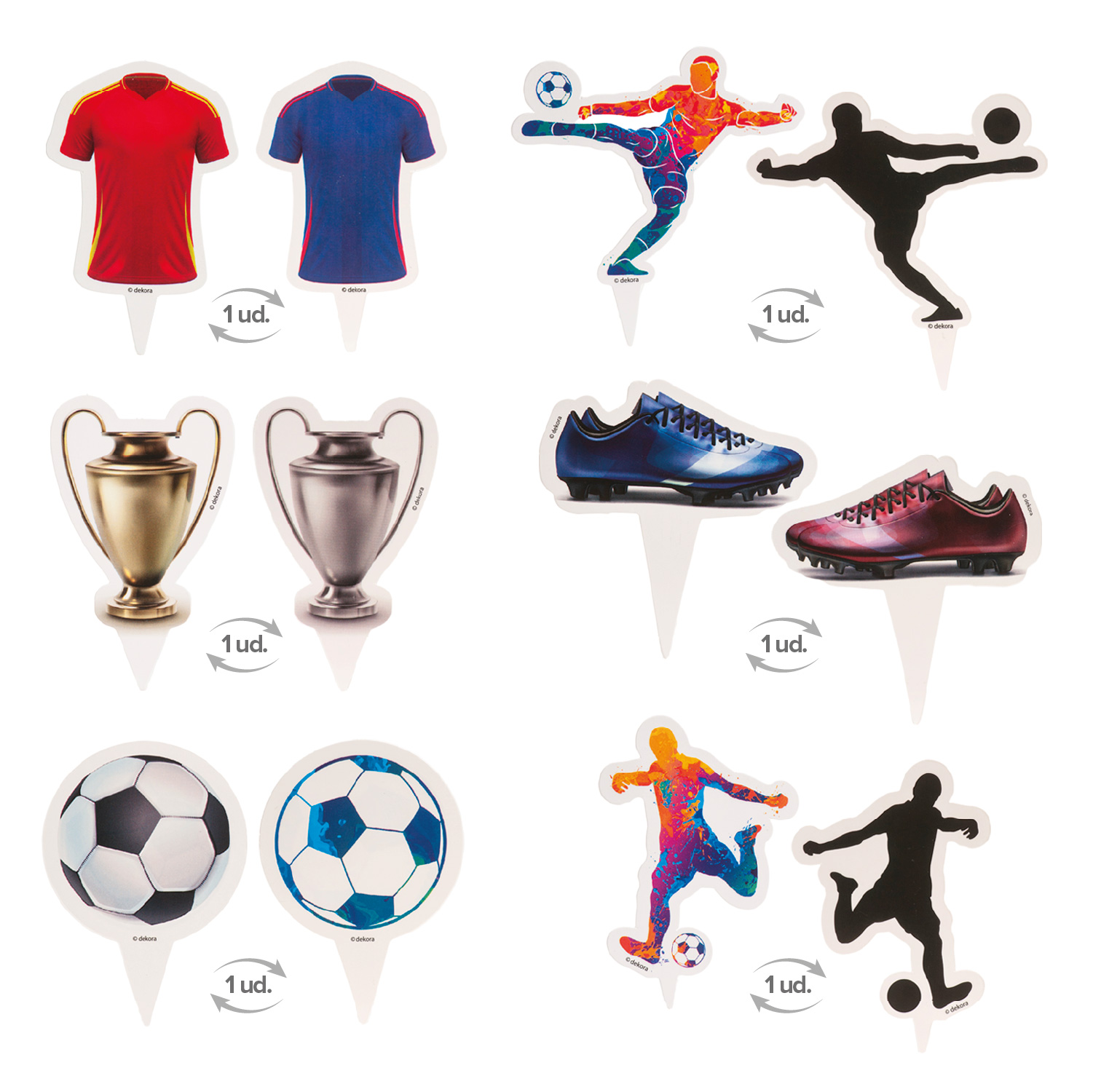 Fußball Cupcakeförmchen & Topper Set – Muffinförmchen mit Cupcake-Wrappern für Fußballparty