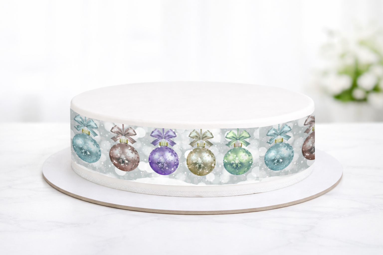 Tortenband Christbaumkugel