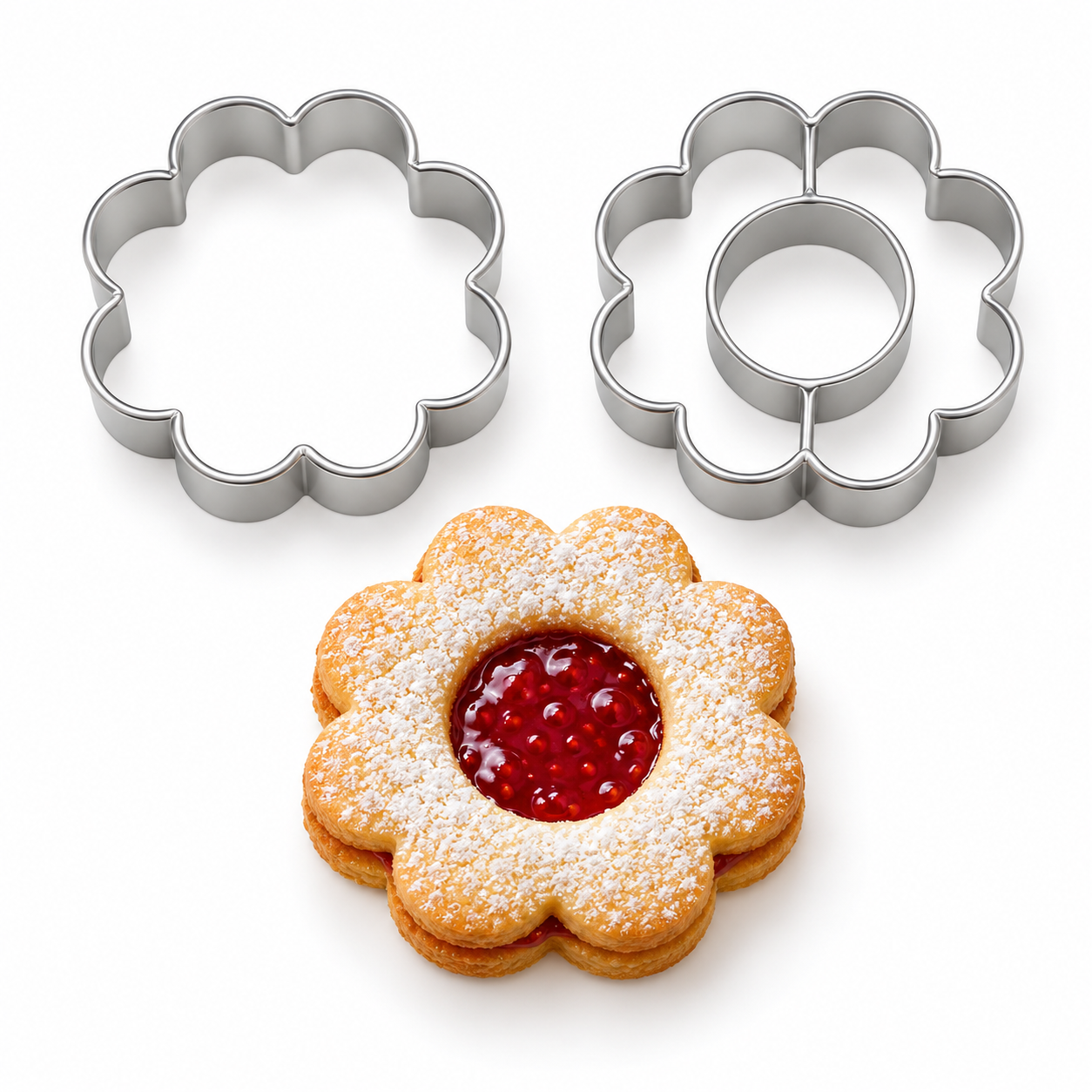 Linzer Ausstecher Blume mit Kreis