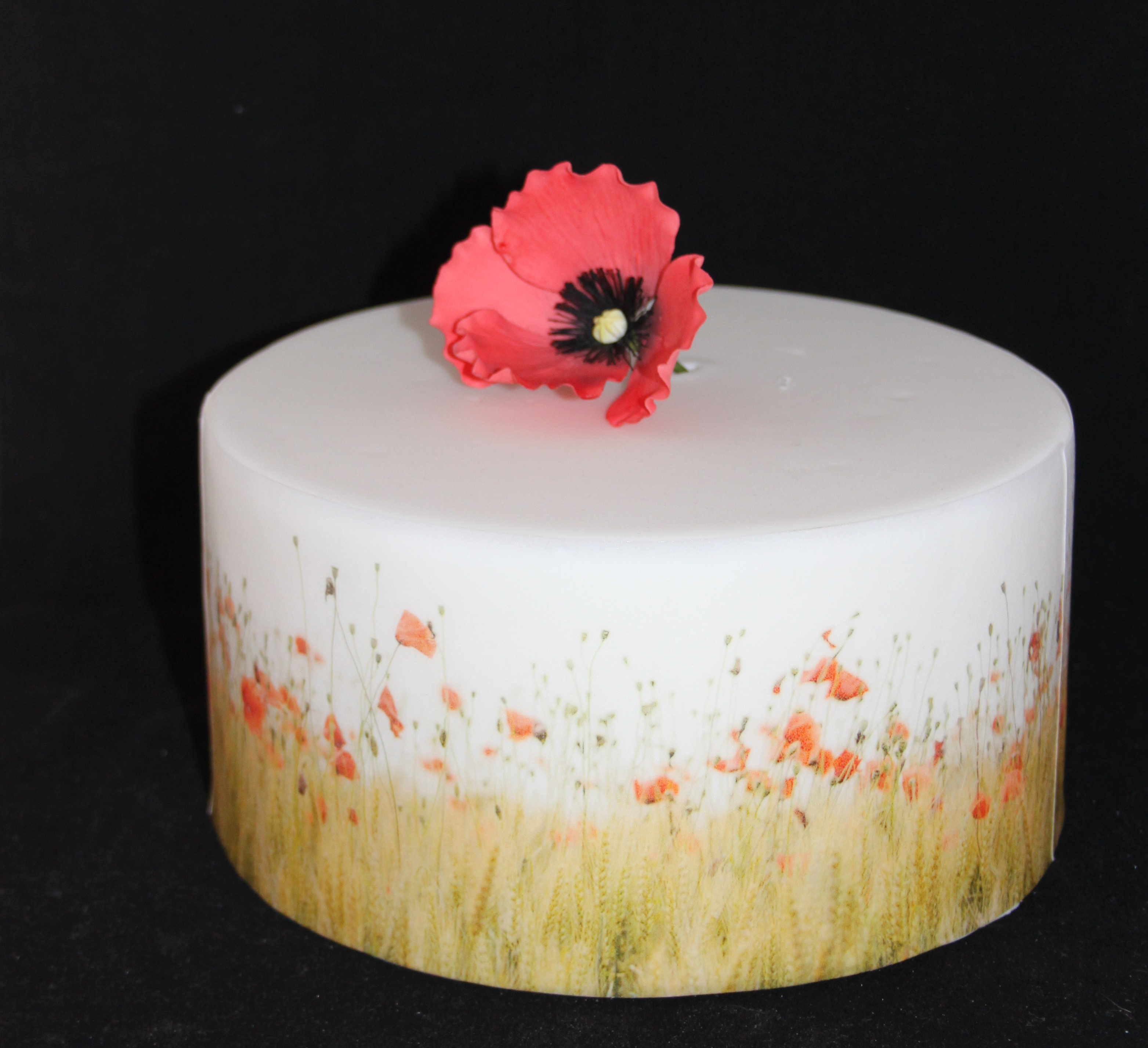 Wafer Paper bedruckt - Mohnblumenfeld