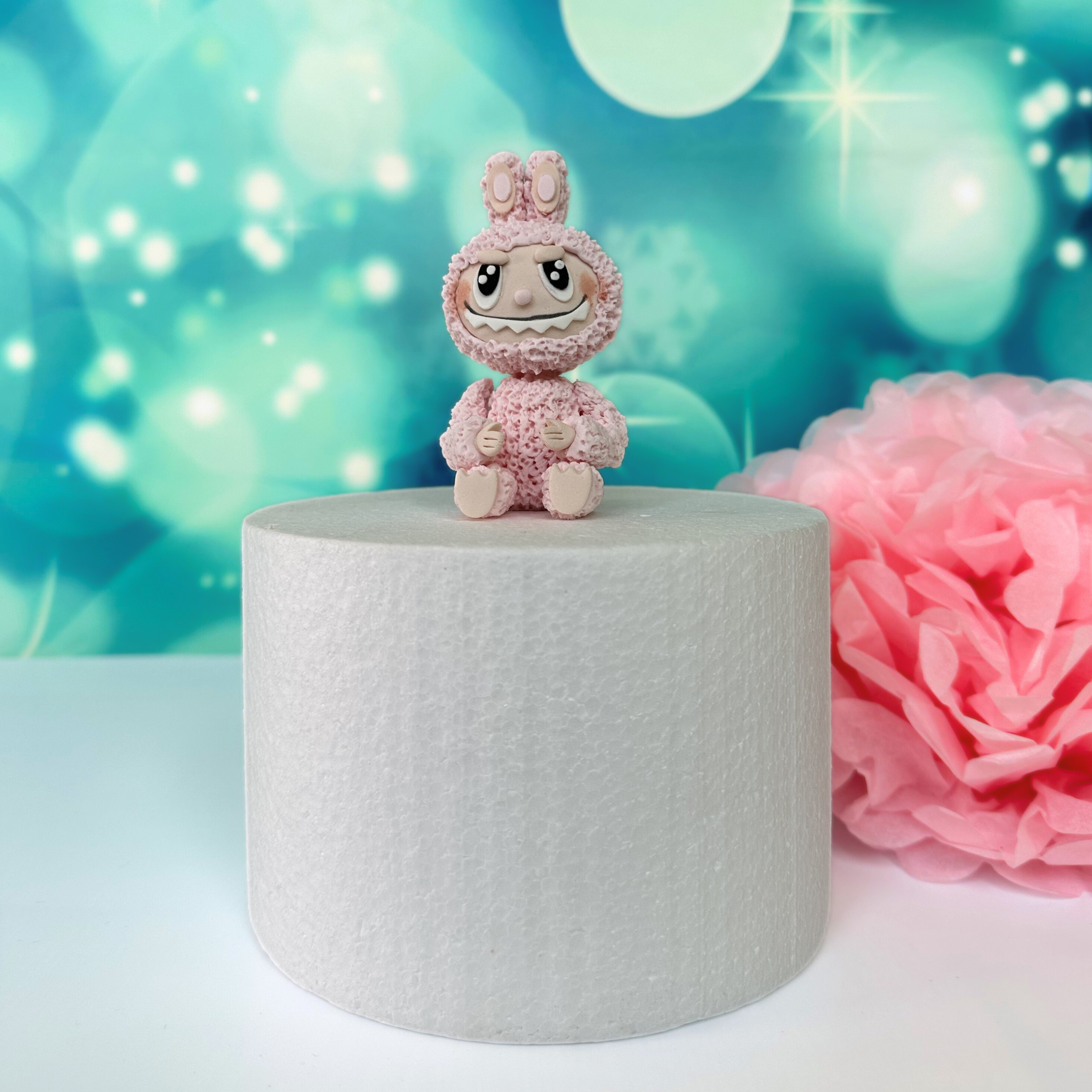 Tortenfigur kleines Monster / rosa