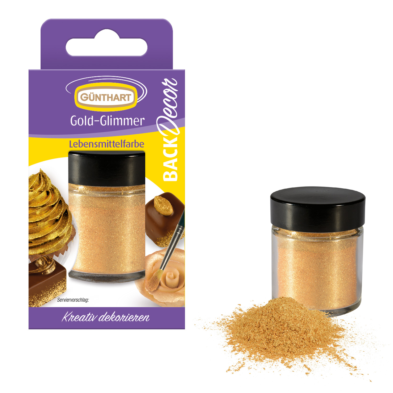 Essbarer Gold Glimmer Puder